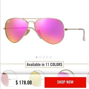 RAYBAN purple/pink mirrored sunglasses